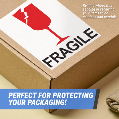 3 x 4in Stickers: Fragile Handle With Care Labels