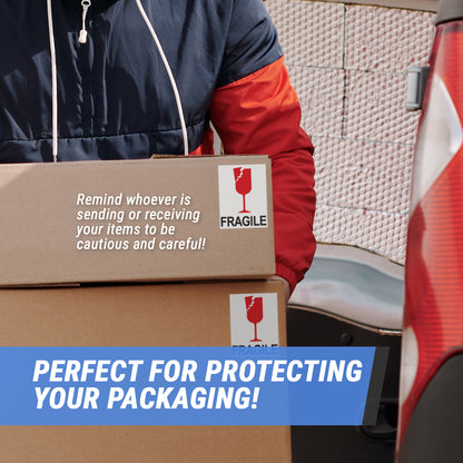 3 x 4in Stickers: Fragile Handle With Care Labels