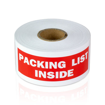 4 x 1.5in Stickers: Packing List Inside Labels