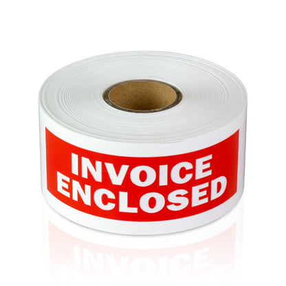4 x 1.5in Stickers: Invoice Enclosed Labels