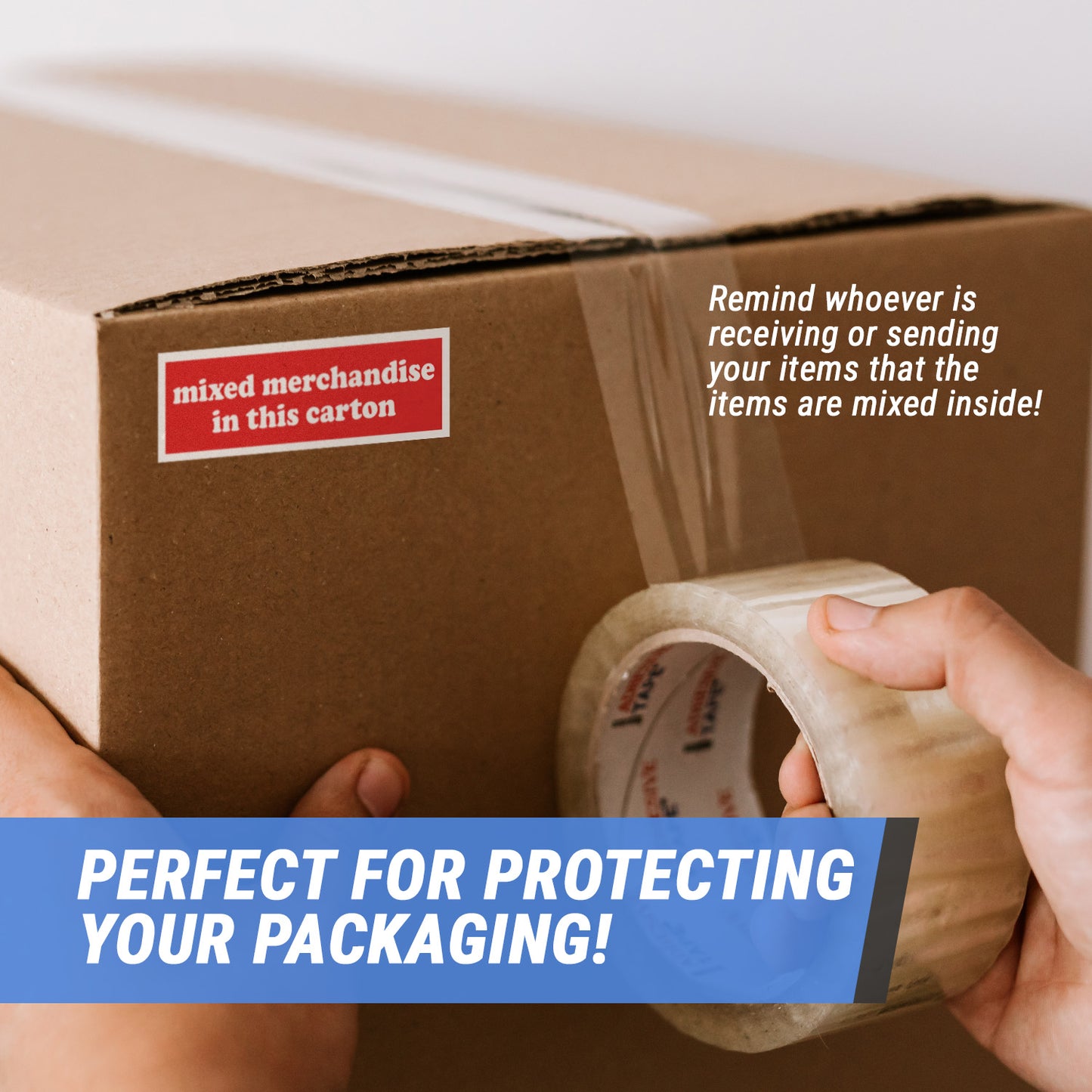 4 x 1.5in Stickers: Mixed Merchandise in This Carton Labels