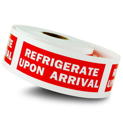 4 x 1.5in Stickers: Refrigerate Upon Arrival Labels