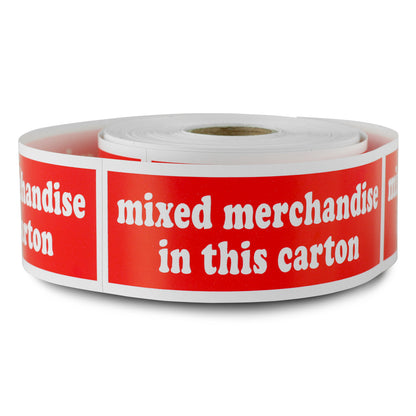 4 x 1.5in Stickers: Mixed Merchandise in This Carton Labels