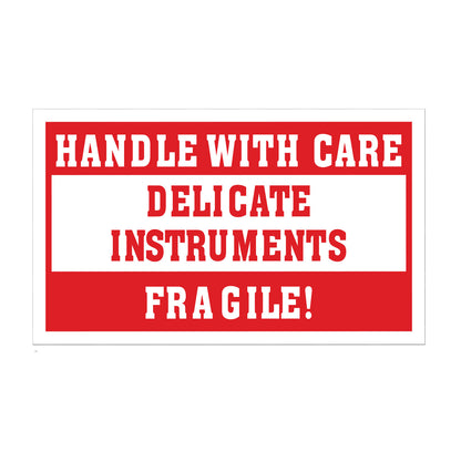 5 x 3in Stickers: Handle With Care Fragile Delicate Instruments Labels