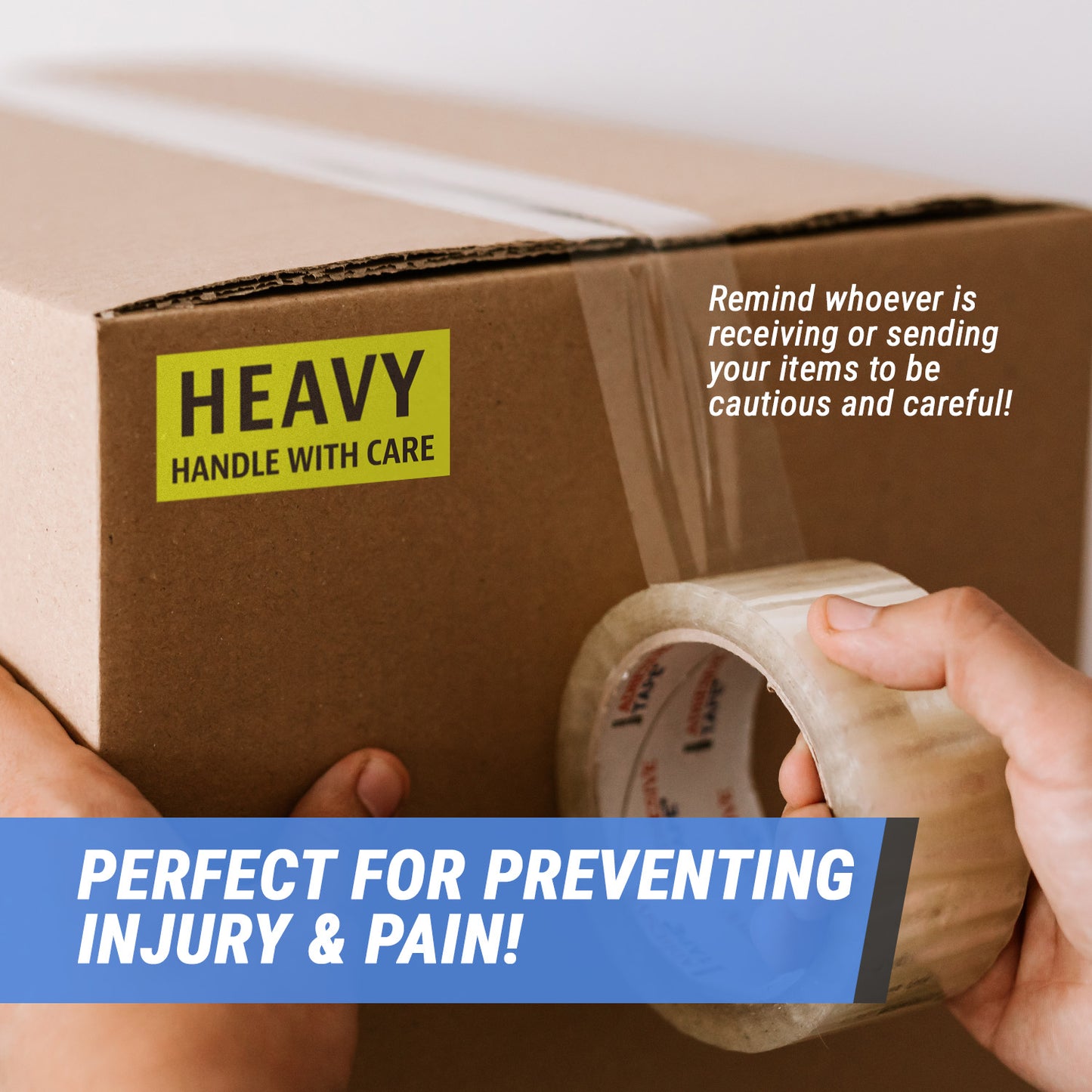 4 x 2in Stickers: Heavy Handle With Care Label Roll