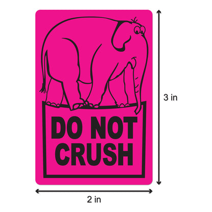 2 x 3in Stickers: Do Not Crush Shipping Labels