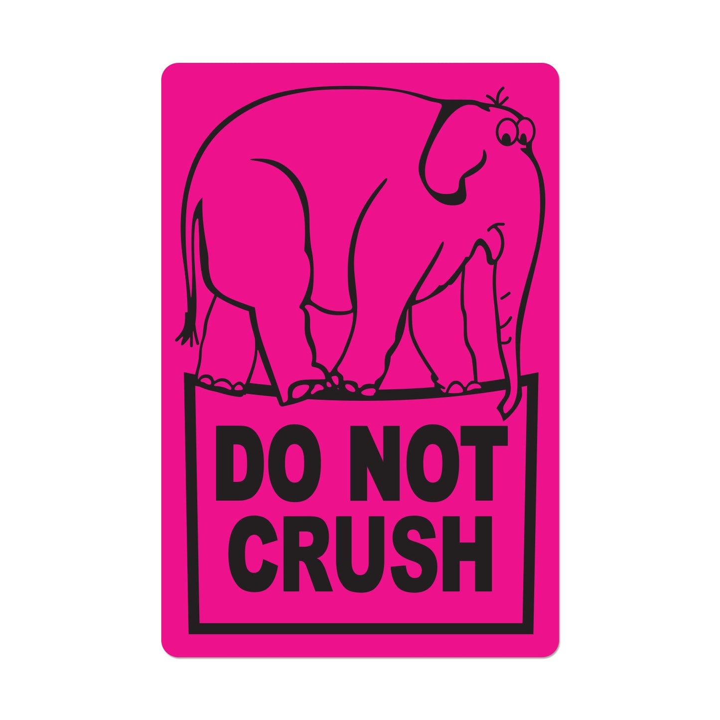 2 x 3in Stickers: Do Not Crush Shipping Labels