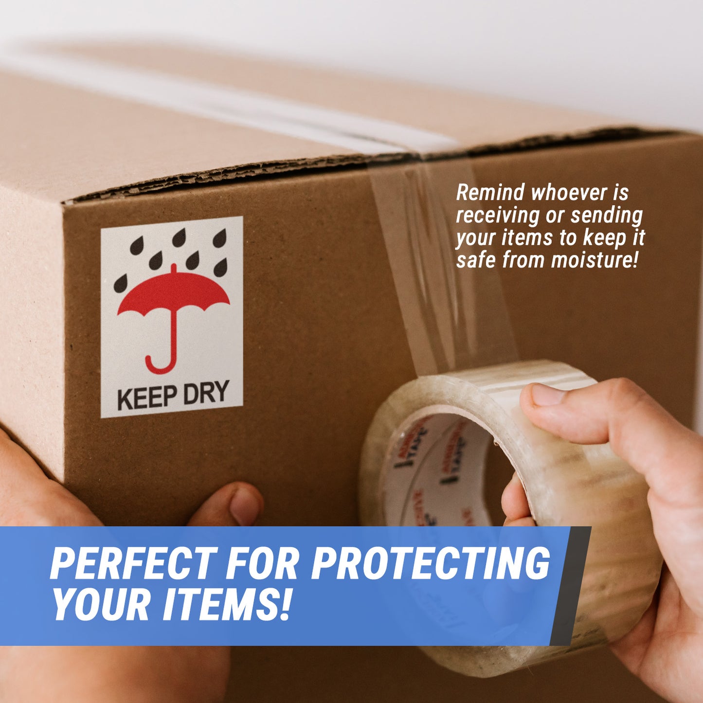 3 x 4in Stickers: Keep Dry Labels