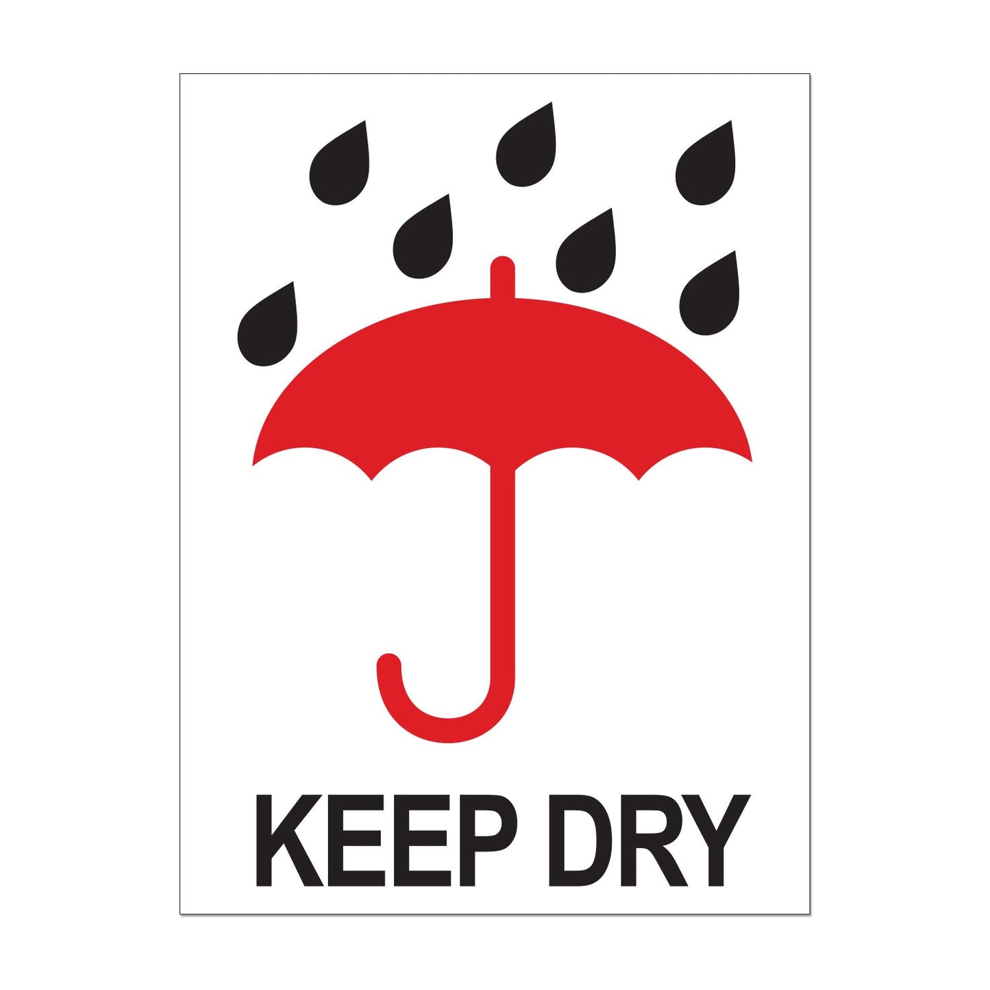 3 x 4in Stickers: Keep Dry Labels