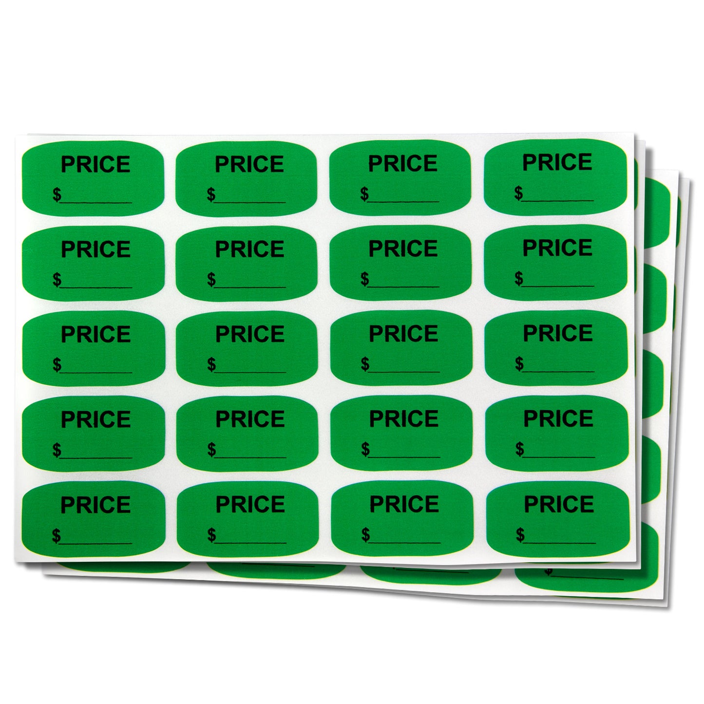 1.375 x 0.75in PRICE Label with Write-In Area (Green)