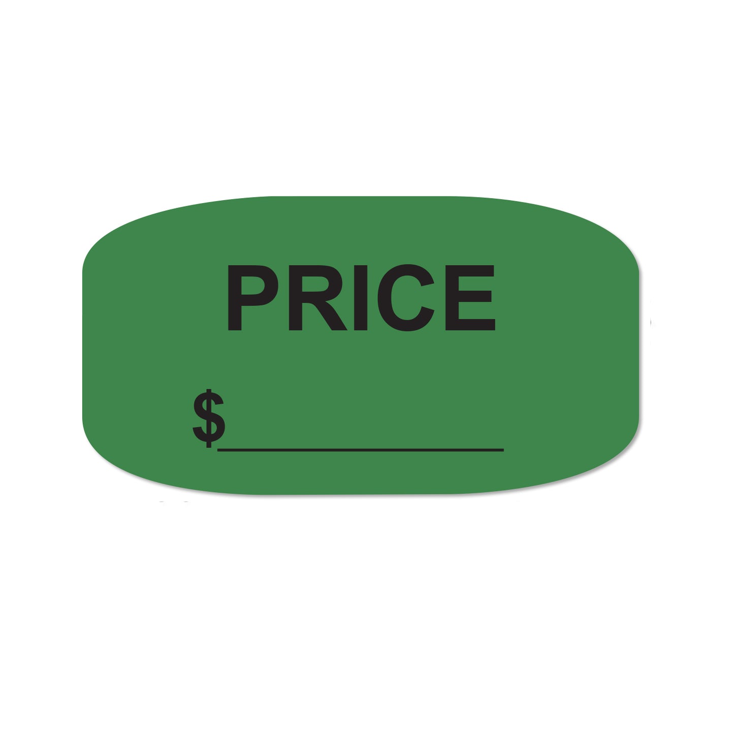 1.375 x 0.75in PRICE Label with Write-In Area (Green)