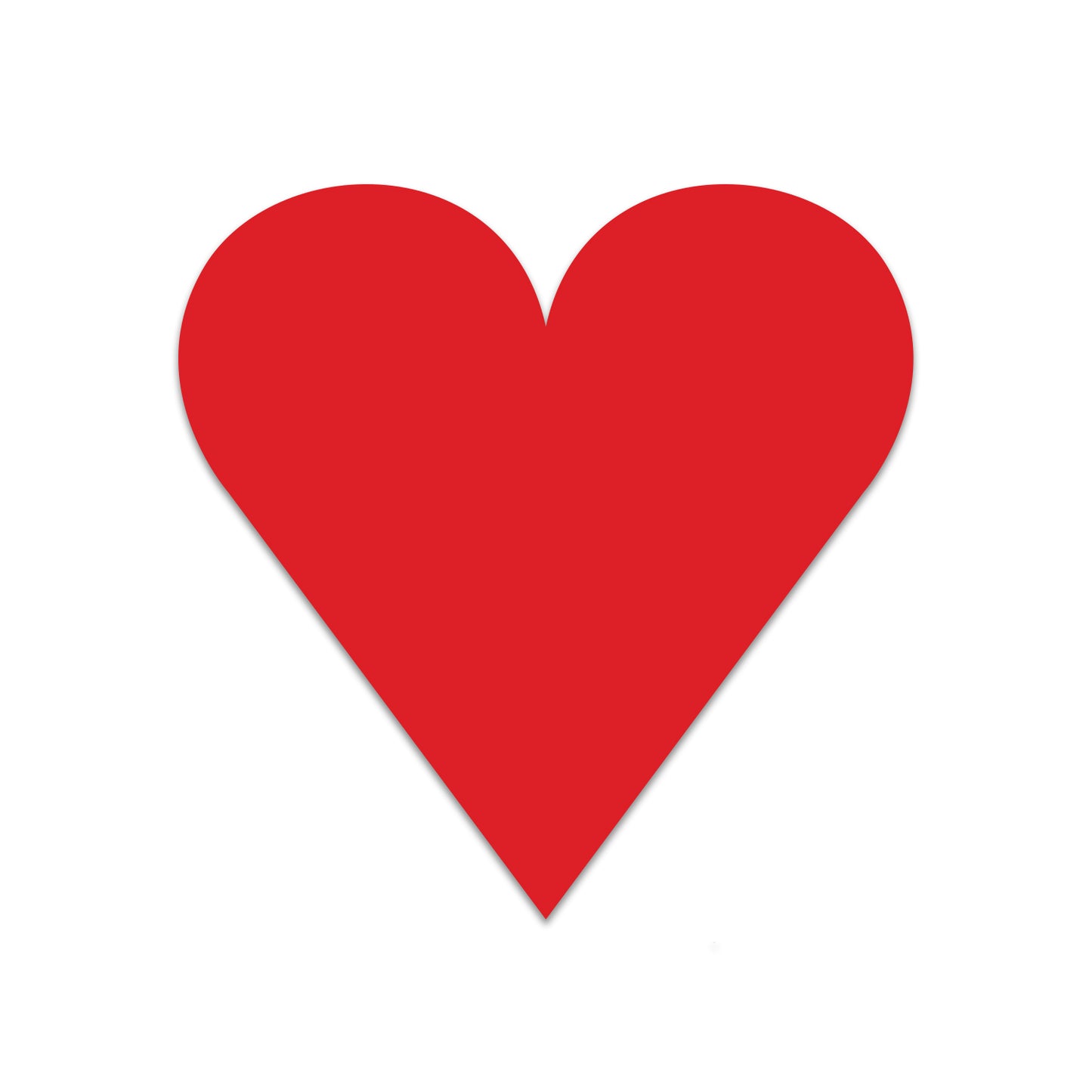 1 x 1in Stickers: Red Heart Shaped Labels
