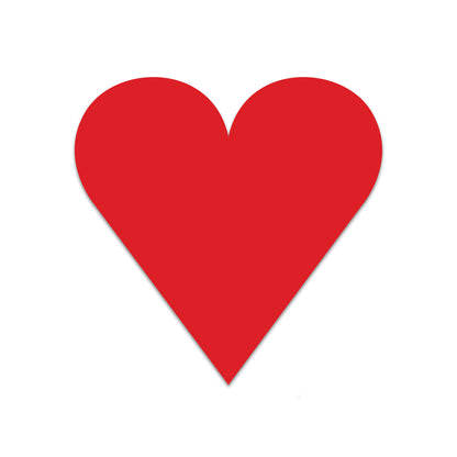 1 x 1in Stickers: Red Heart Shaped Labels