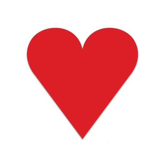 1 x 1in Stickers: Red Heart Shaped Labels