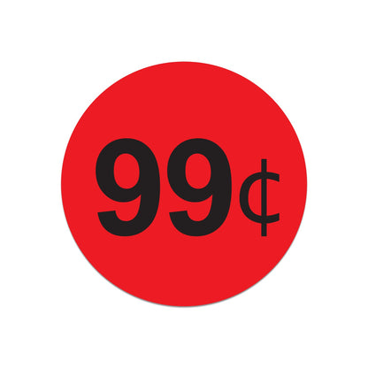 1in Sticker: 99 Cents Pricing Label