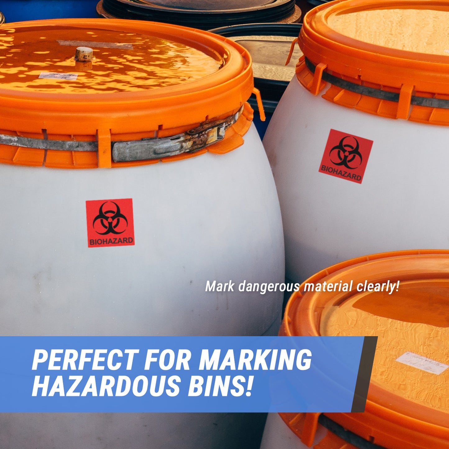 2x2in Sticker: D.O.T Biohazard Label