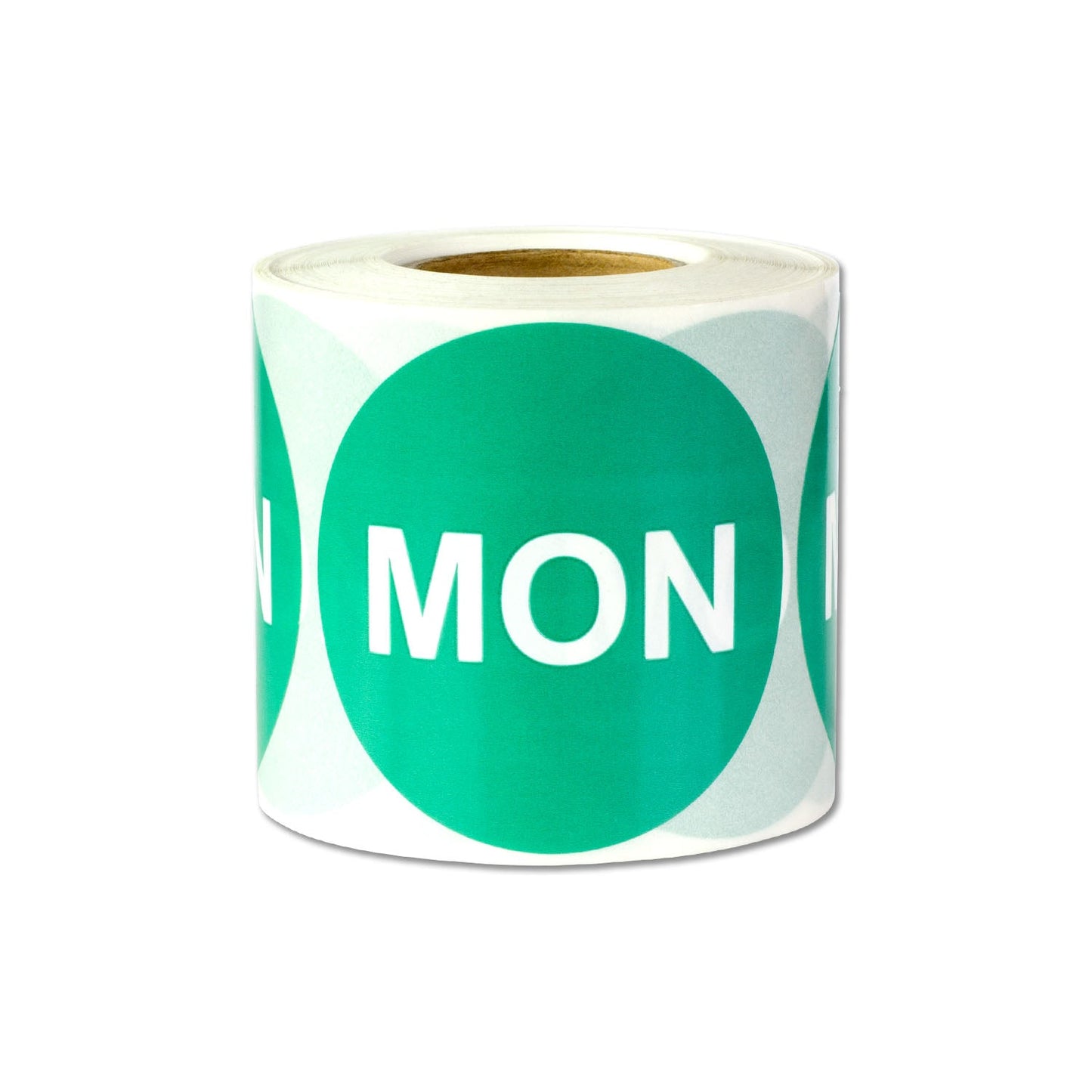 2in Monday Days of the Week Label Green (Roll)