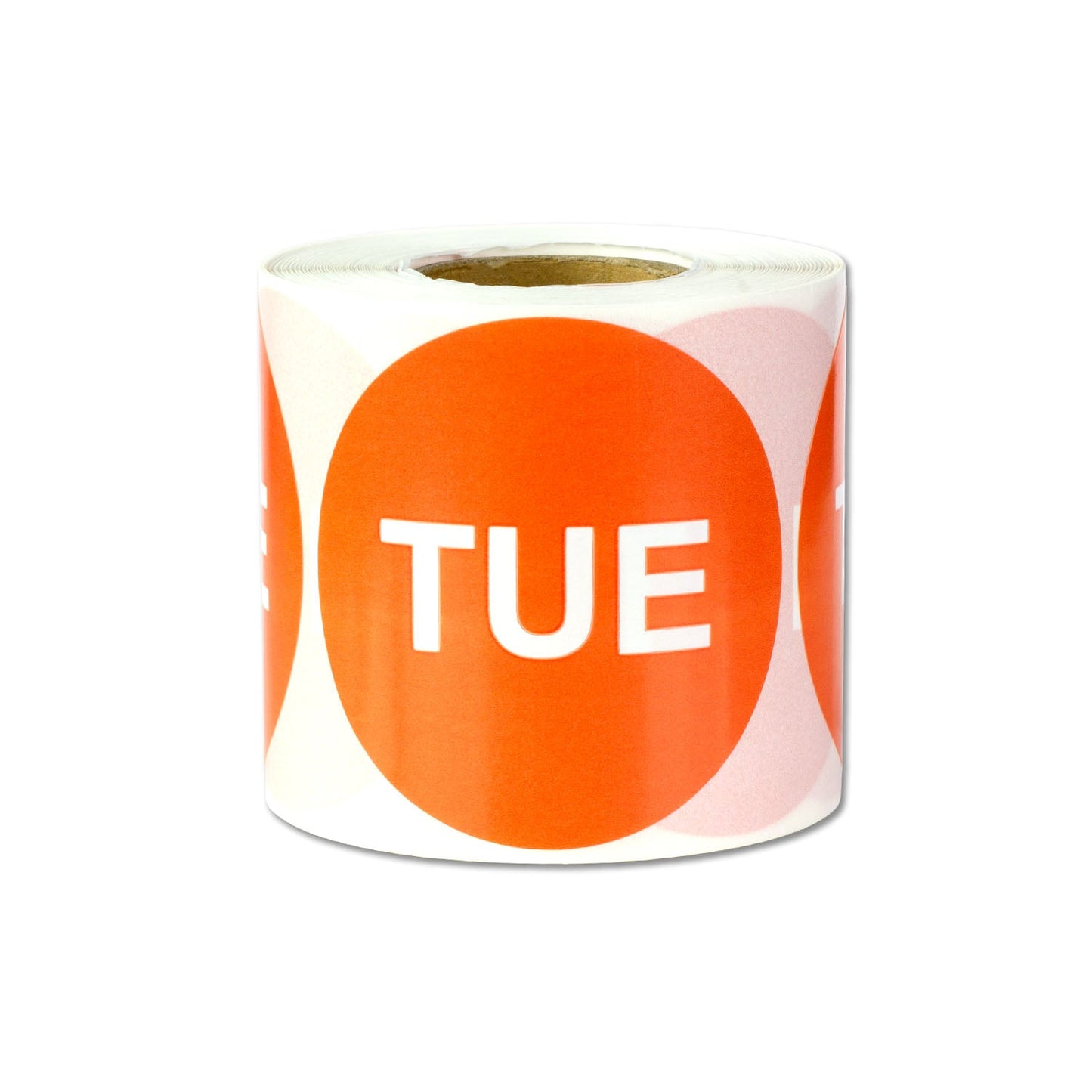 2in Tuesday Days of the Week Label Orange (Roll)