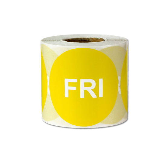2in Friday Days of the Week Label Yellow (Roll)
