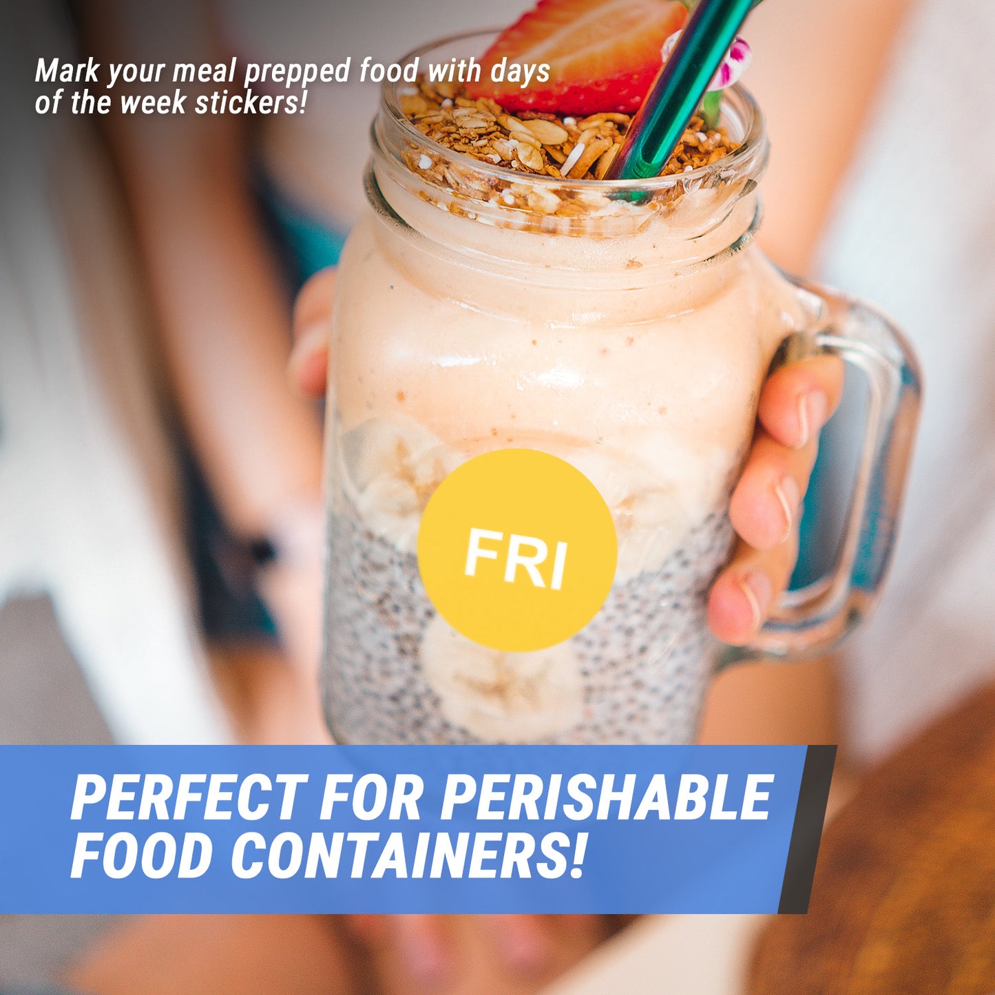 2in Friday Days of the Week Label Yellow (Roll)