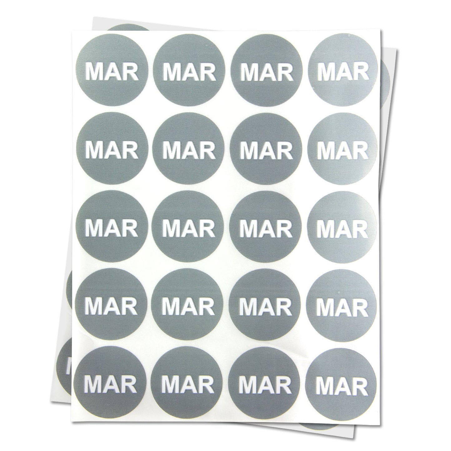 1in April Month Label Gray (Sheet)