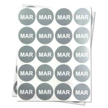 1in April Month Label Gray (Sheet)
