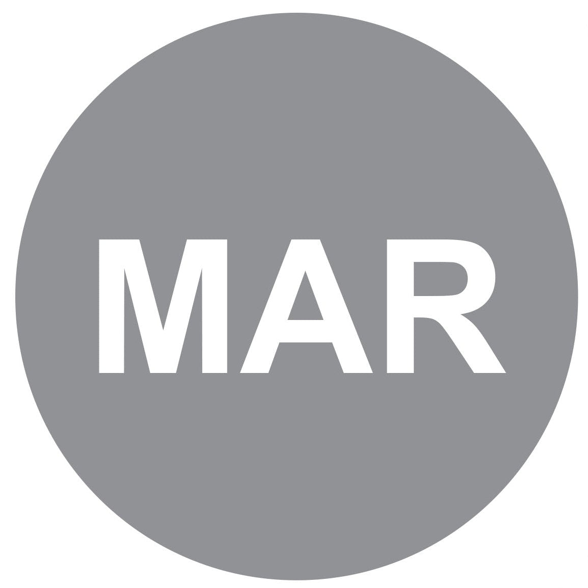 1in April Month Label Gray (Sheet)