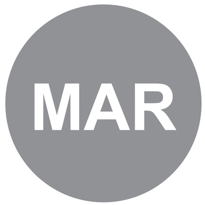 1in April Month Label Gray (Sheet)