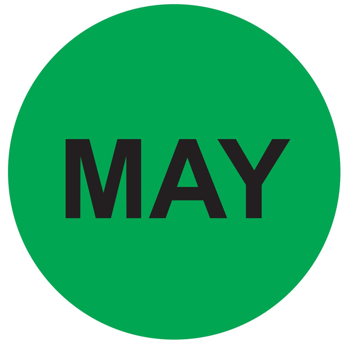 1in May Month Label Green (Sheet)