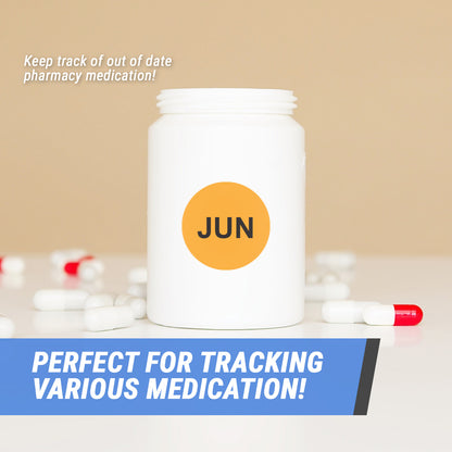 1in June Month Label Orange (Sheet)