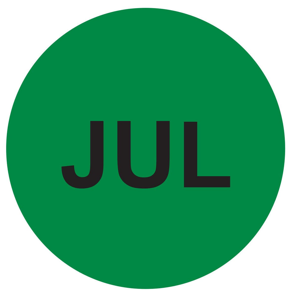1in July Month Label Green (Sheet)