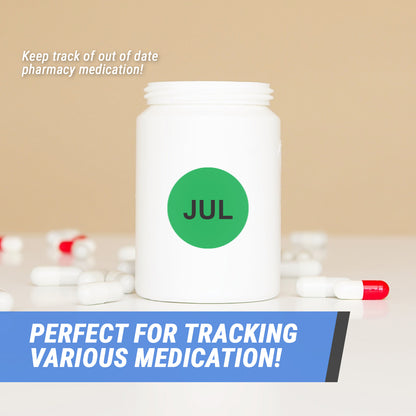 1in July Month Label Green (Sheet)