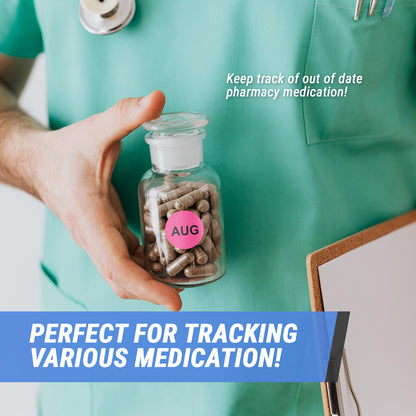 1in August Month Label Magenta (Sheet)