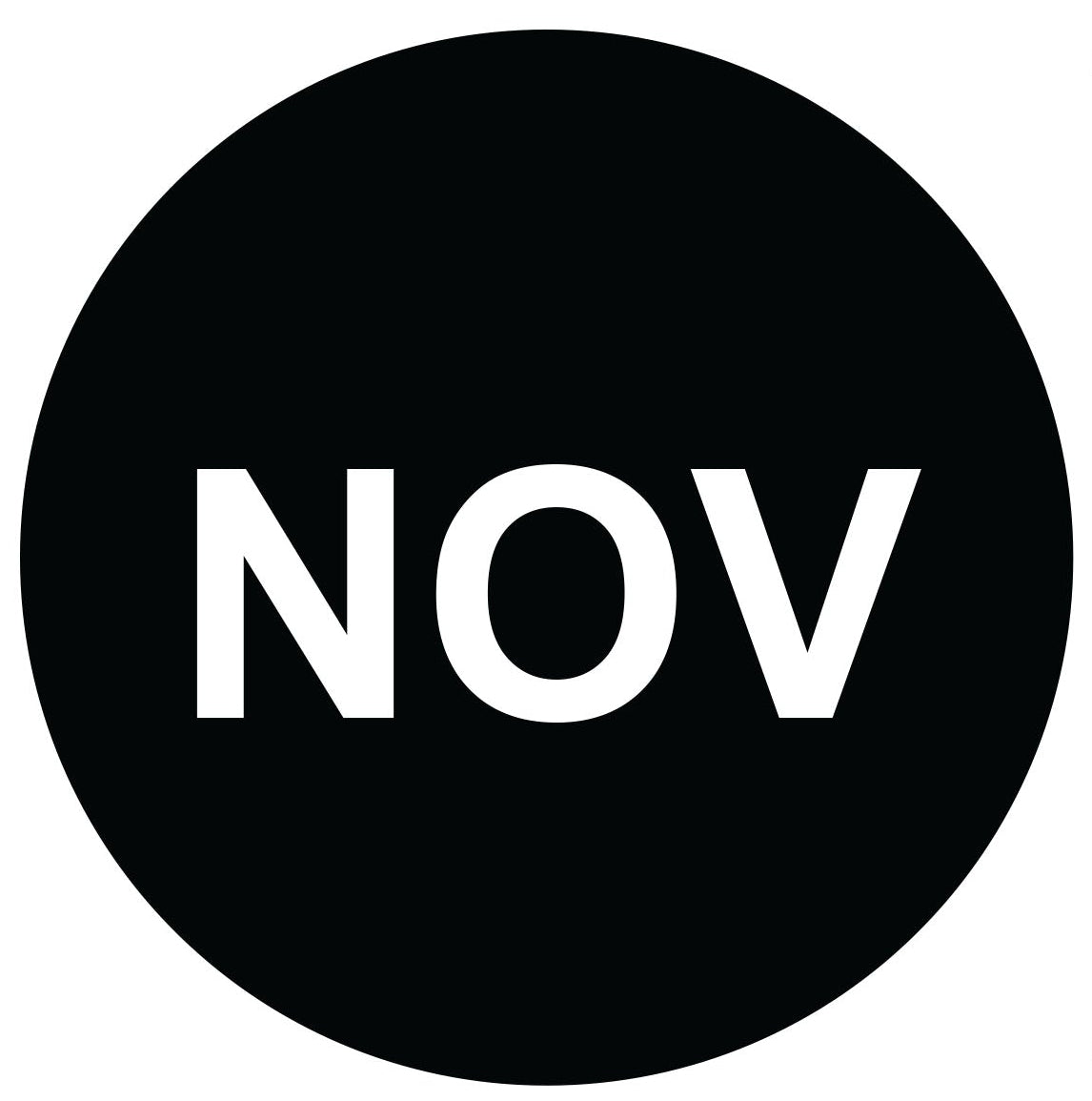 1in November Month Label Black (Sheet)