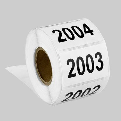 1 x 1.5 inch Consecutive Numbers 2001 to 2500 Stickers (Roll)