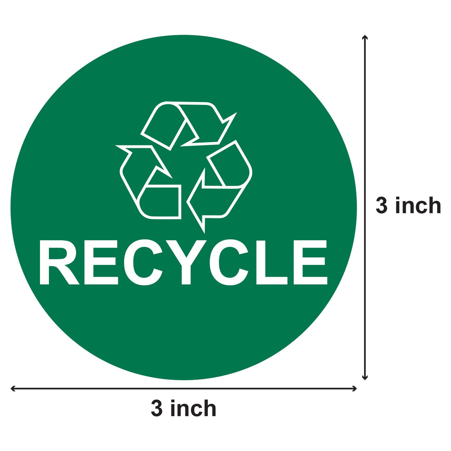 3in Sticker: Recycle Label