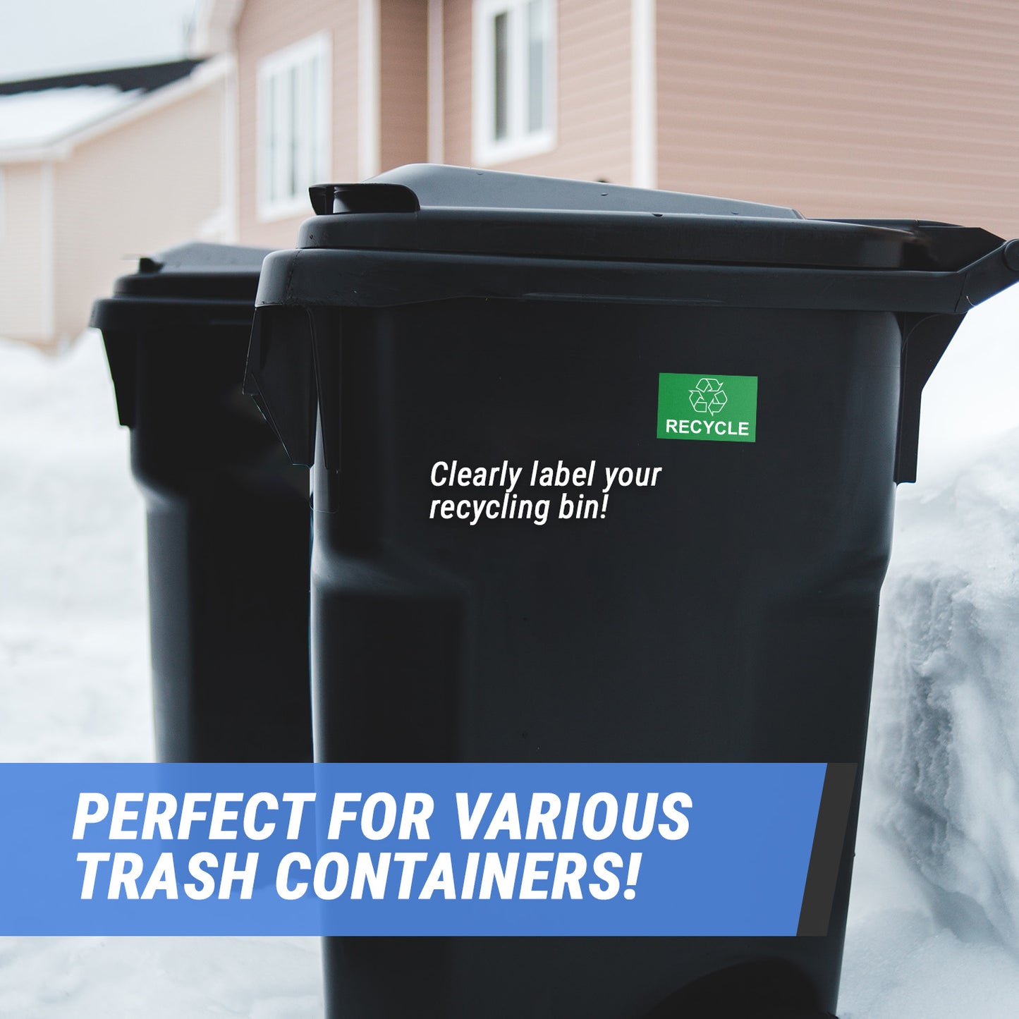 3 x 2in Sticker: Recycle Logo Label Roll