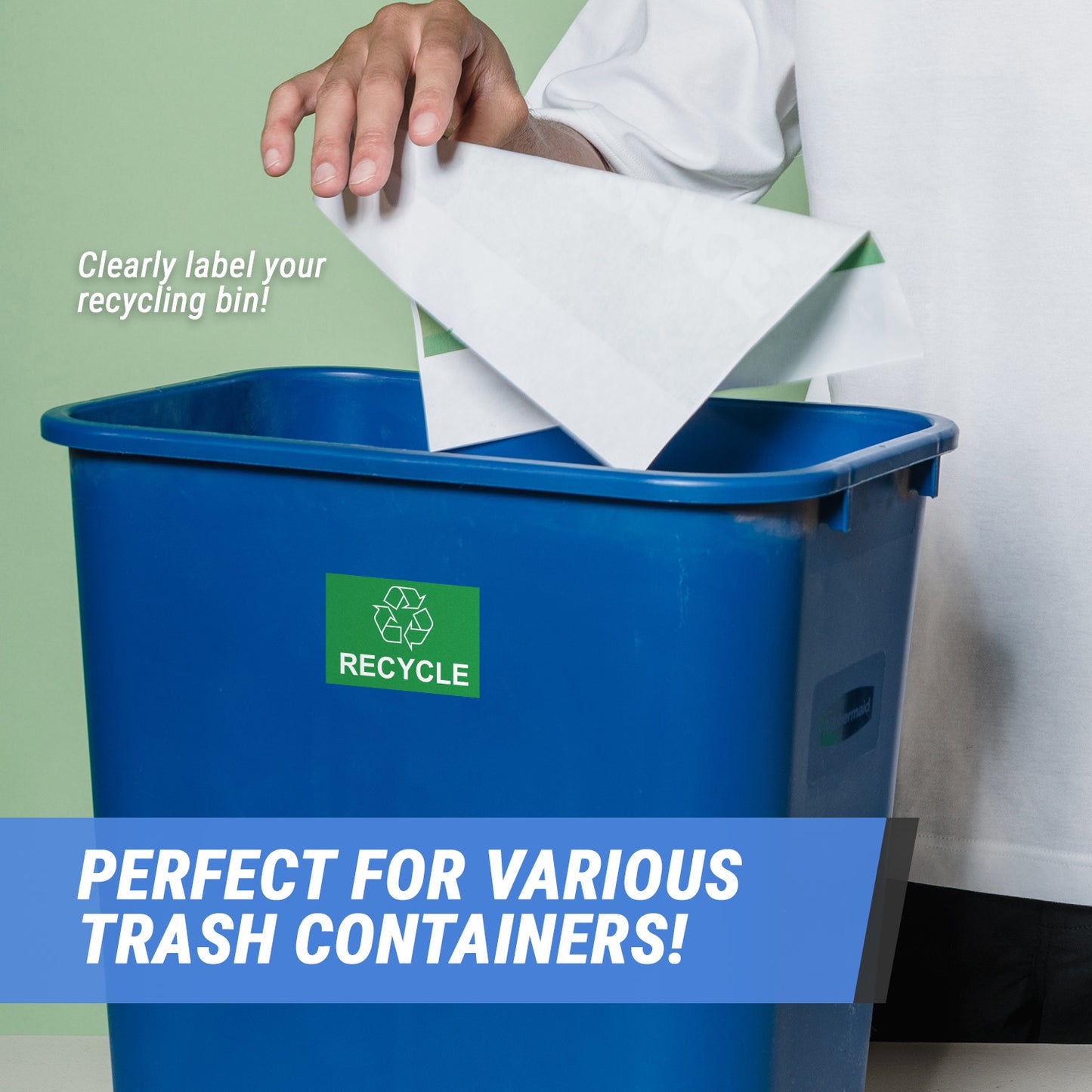 3 x 2in Sticker: Recycle Logo Label Roll