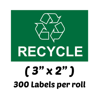 3 x 2in Sticker: Recycle Logo Label Roll