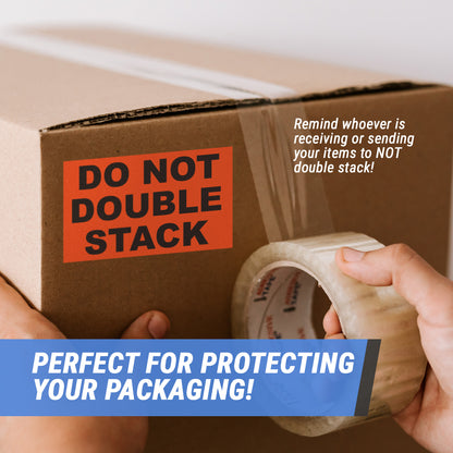 5 x 3in Sticker: Do Not Double Stack