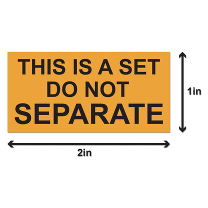 2 x 1in Sticker: This Is A Set Do Not Separate Labels