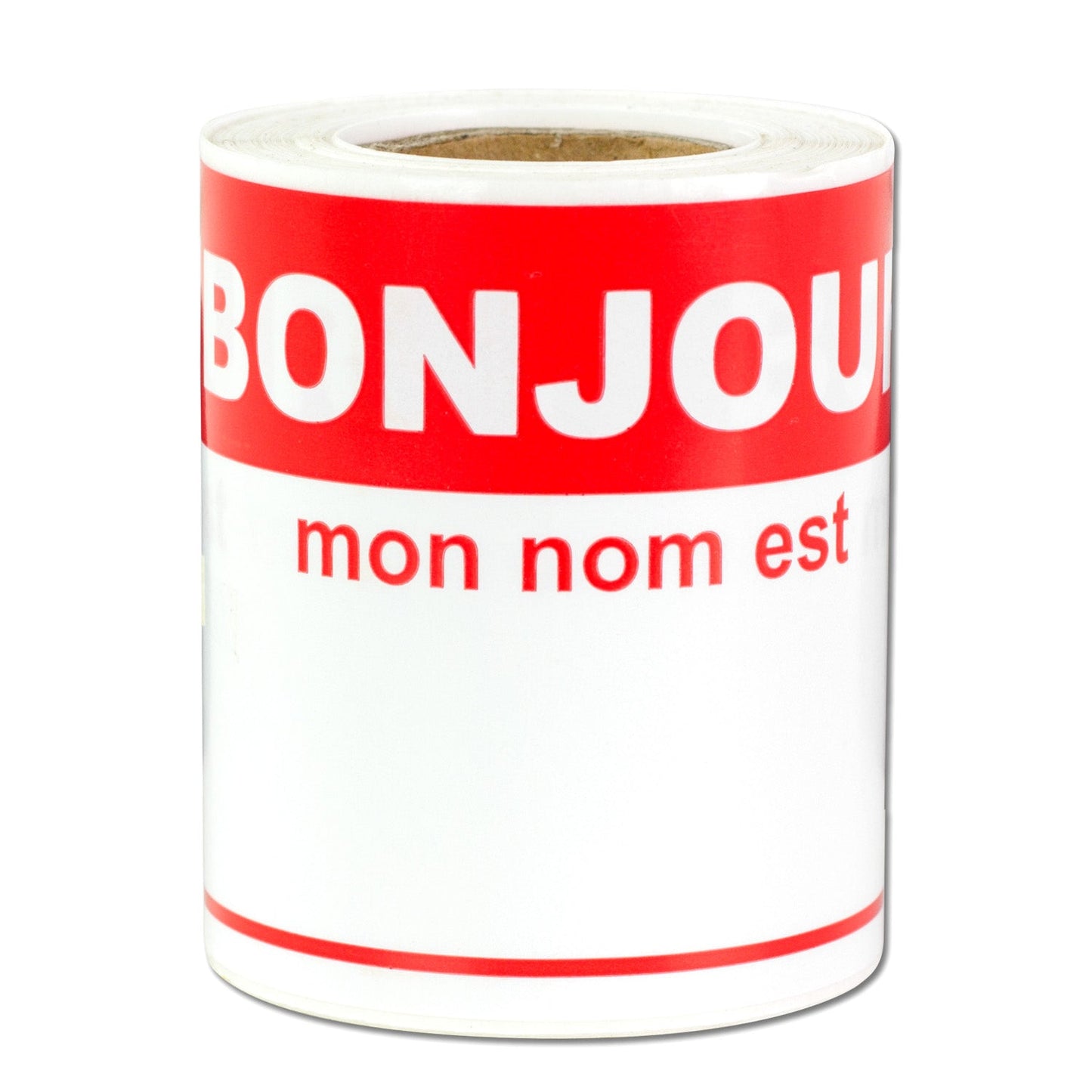 4 x 2.31 Sticker: Bonjour Mon Nom Est French Name Tag
