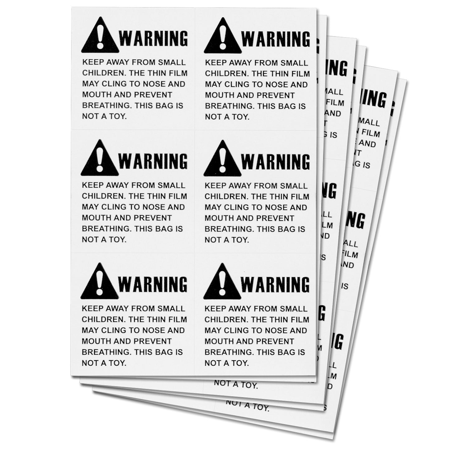 2in Sticker: Suffocation Warning Keep Away From Children Label Pack