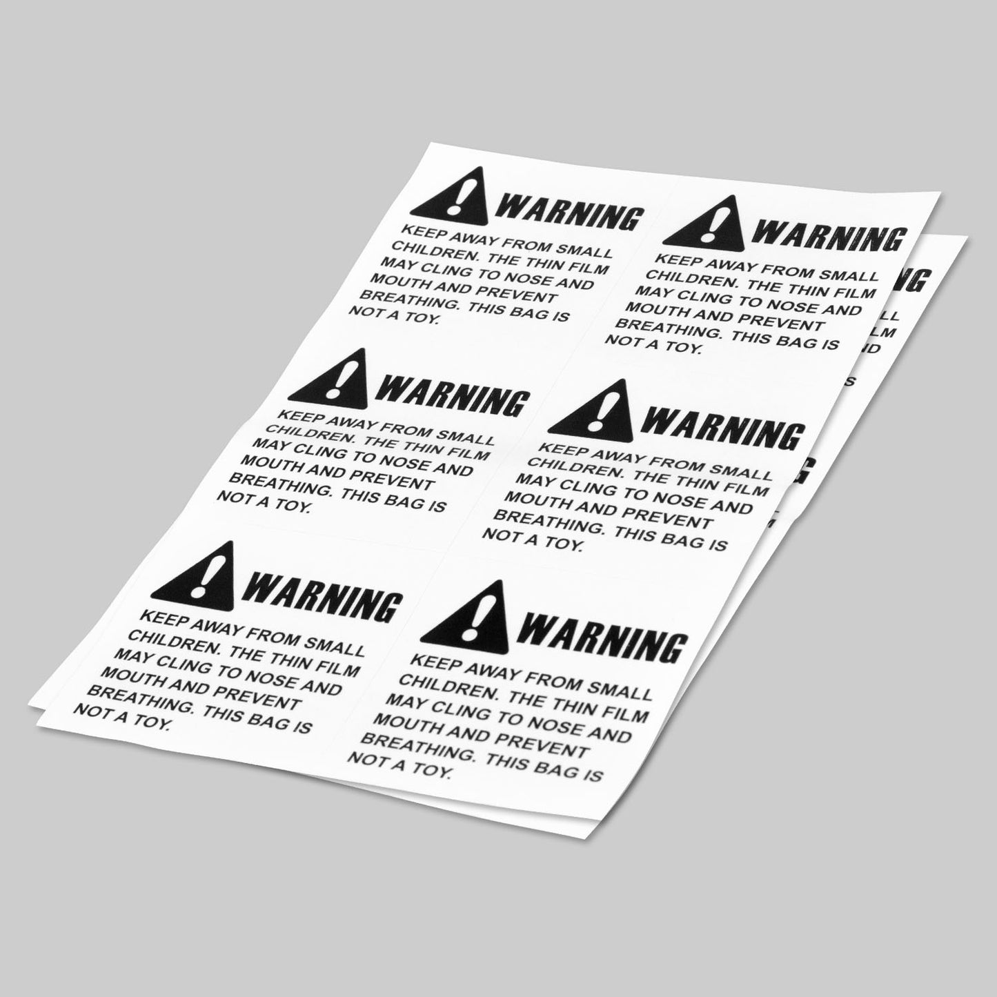 2in Sticker: Suffocation Warning Keep Away From Children Label Pack