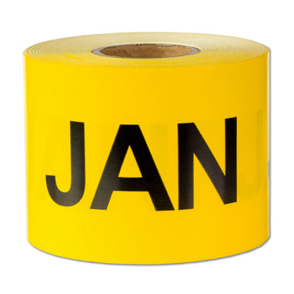 3 x 2in January Month Label Yellow (Roll)