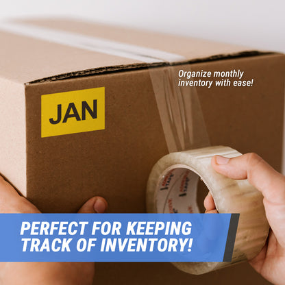 3 x 2in January Month Label Yellow (Roll)