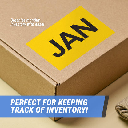 3 x 2in January Month Label Yellow (Roll)
