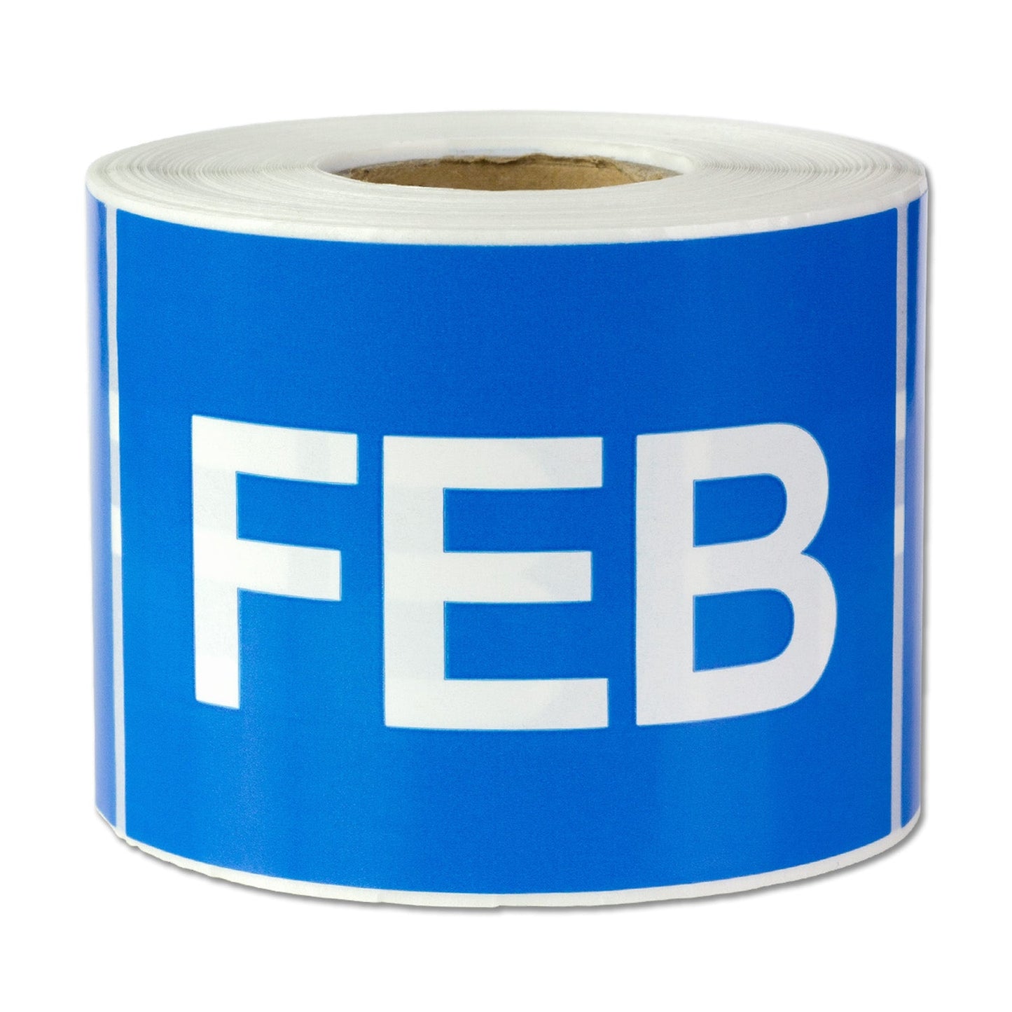 3 x 2in February Month Label Blue (Roll)