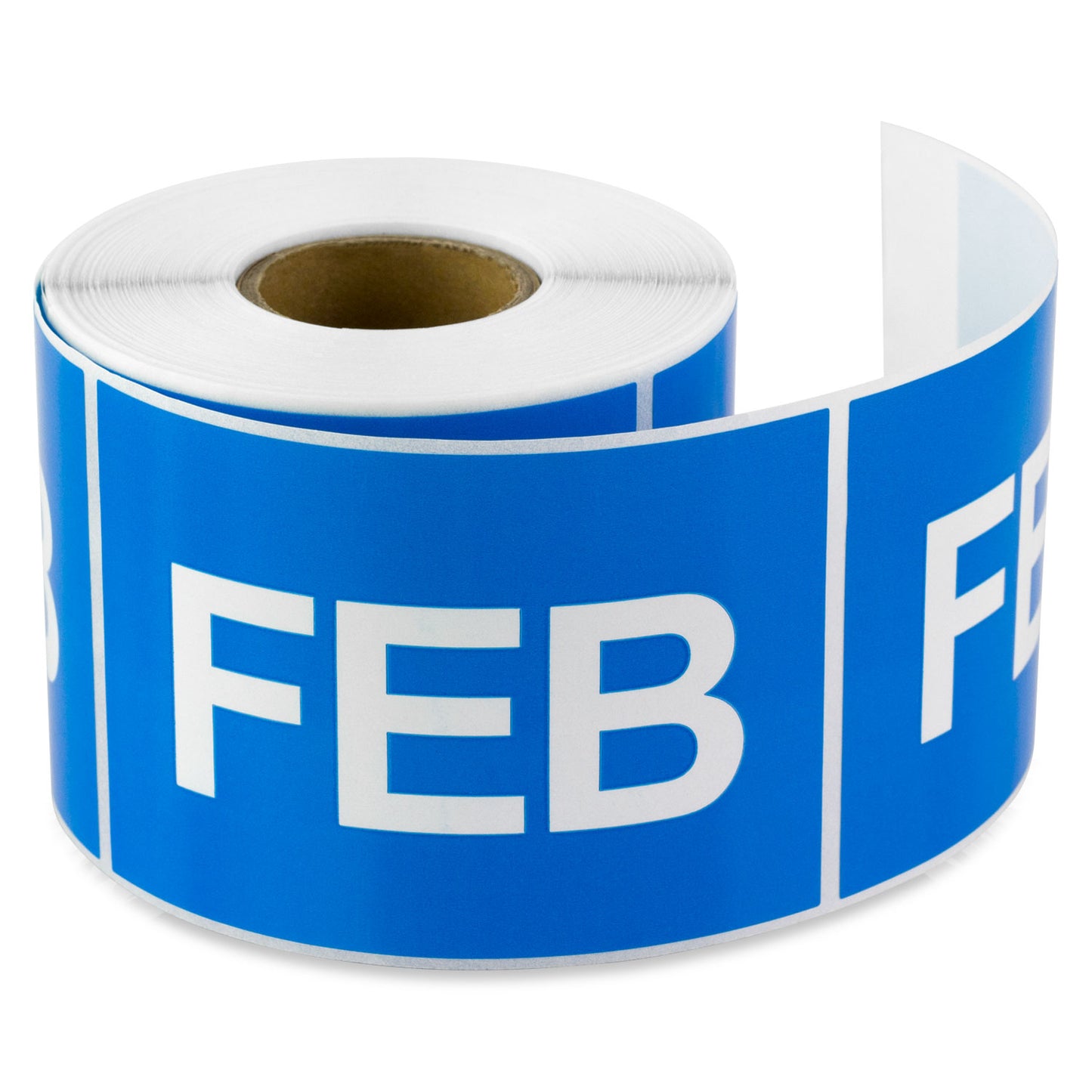 3 x 2in February Month Label Blue (Roll)