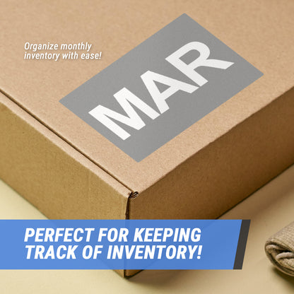 3 x 2in March Month Label Gray (Roll)